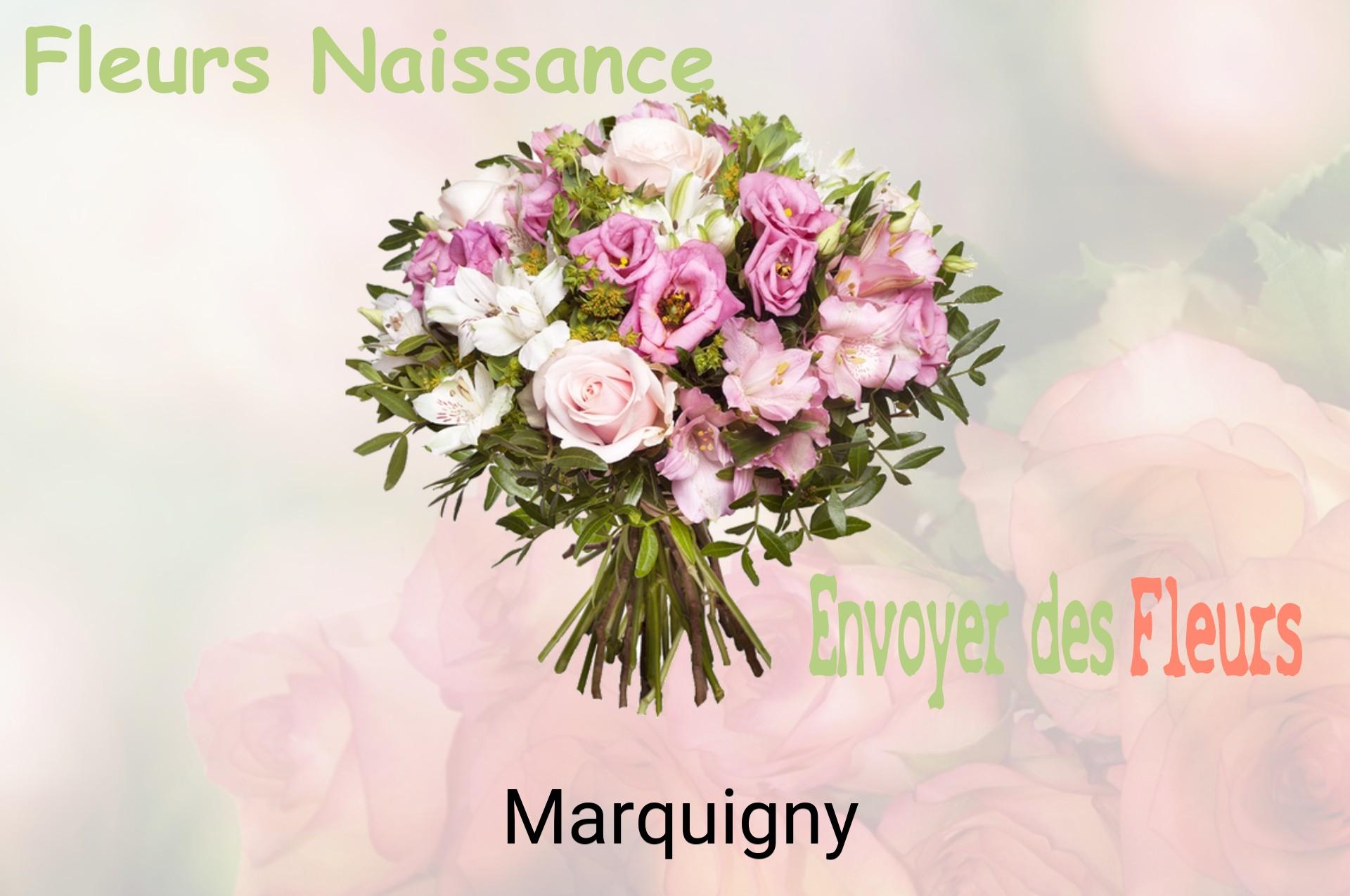 Bouquet de fleurs de naissance livré à Marquigny