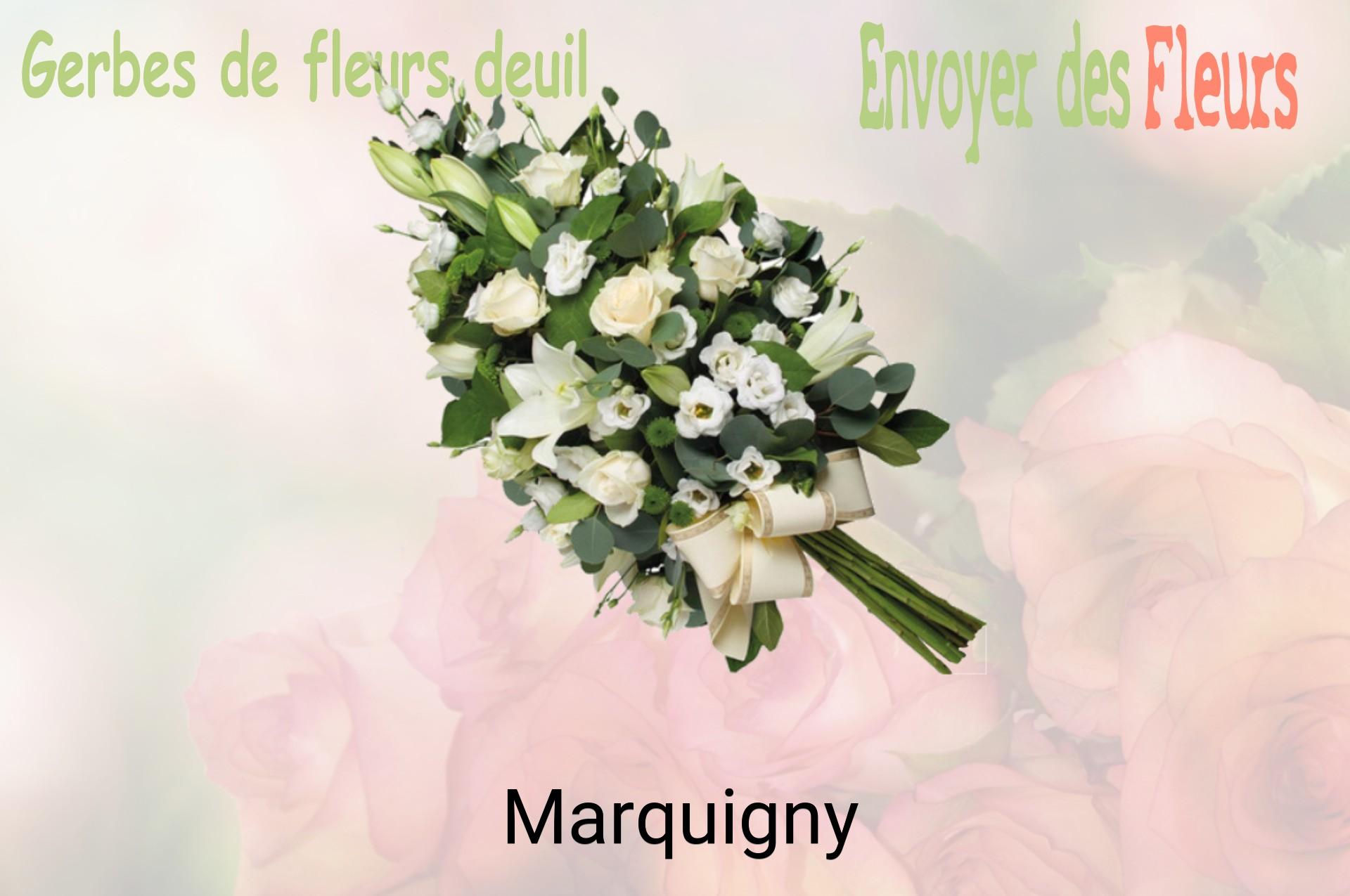 Gerbe de fleurs de deuil livrée à Marquigny